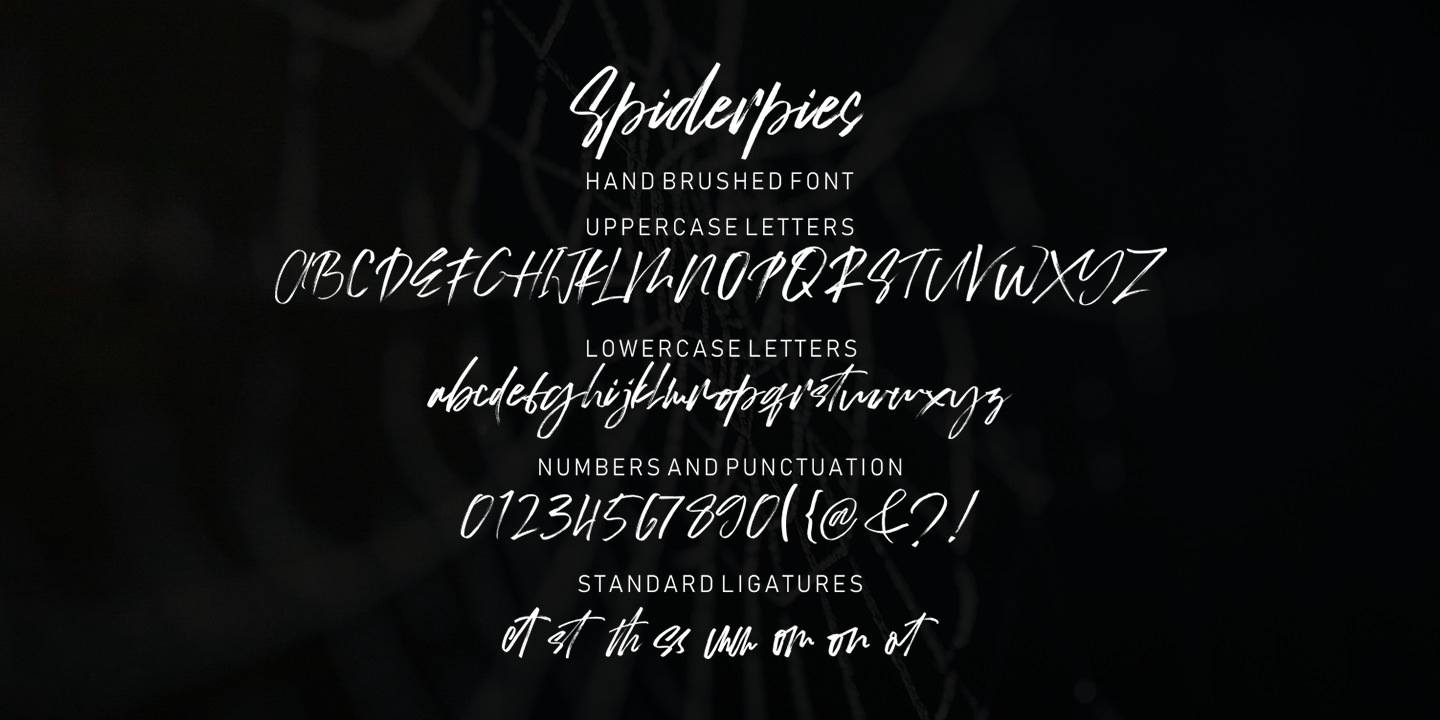 Example font Spiderpies #2